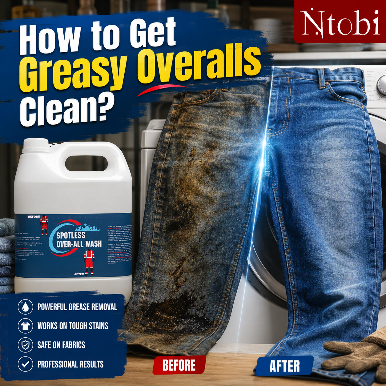 How to Get Greasy Overalls Clean
