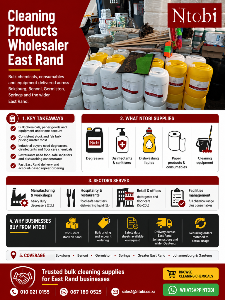 Cleaning Products Wholesaler East Rand